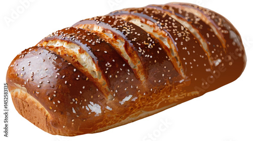 Fresh sliced bread vector illustration