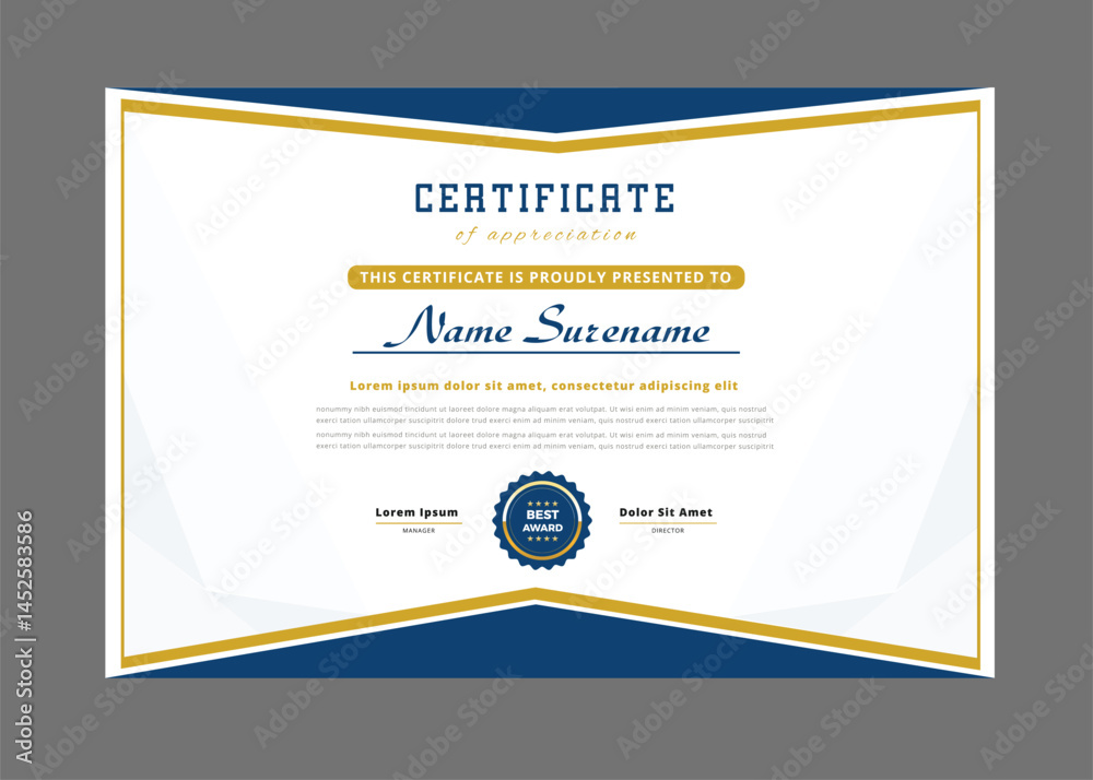 Obraz premium Luxury modern certificate template design.