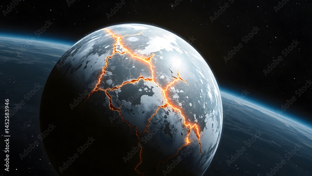 Cracked Planet A Cosmic Repair, Slowly Stitching Back Together