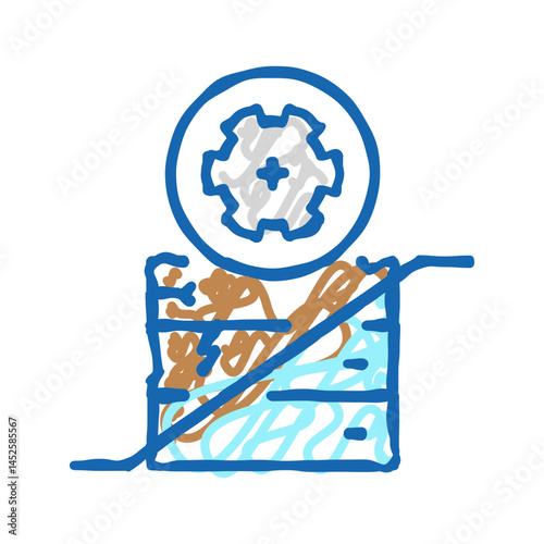 restore furniture icon doodle illustration