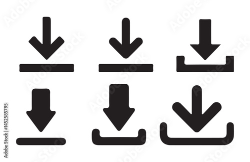  Download and upload icon. Download vector icons. Upload symbol collection. Vector Illustration eps 10