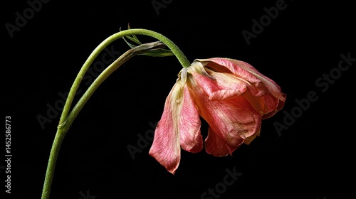Wilted Flowers - A once-thriving flower now drooping represents fading hope