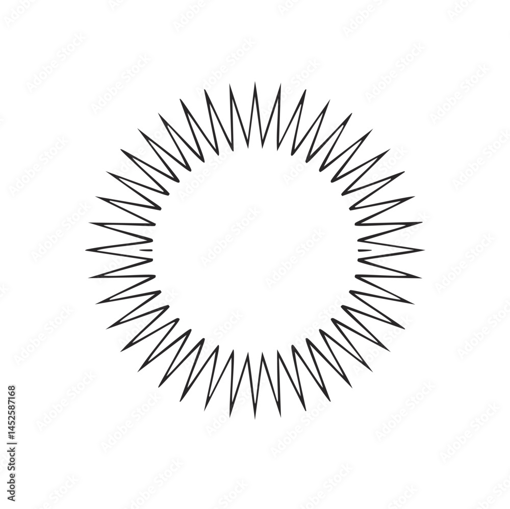 Fototapeta premium Spiky Circular Design Illustration