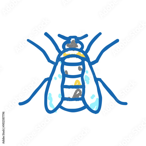 bumblebee insect icon doodle illustration