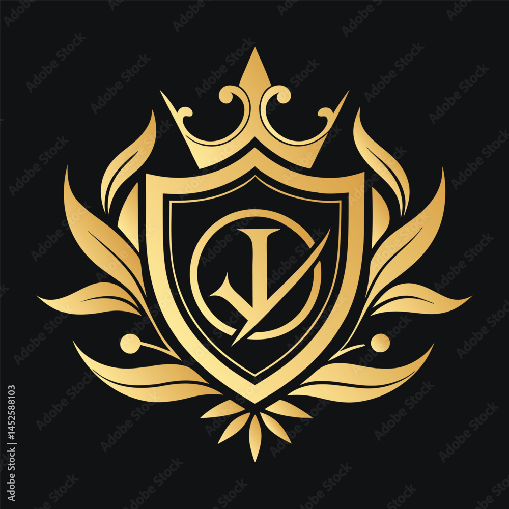 Obraz premium Golden laurel wreath