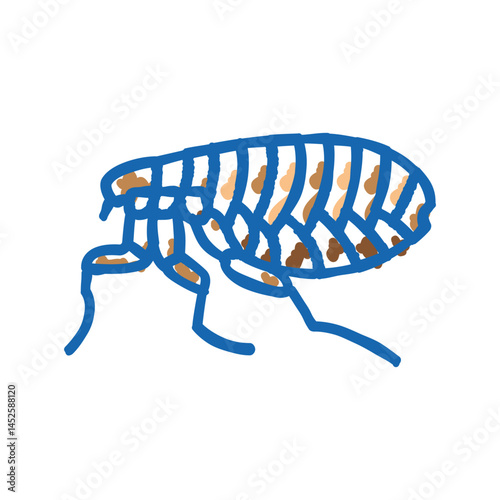 flea insect icon doodle illustration
