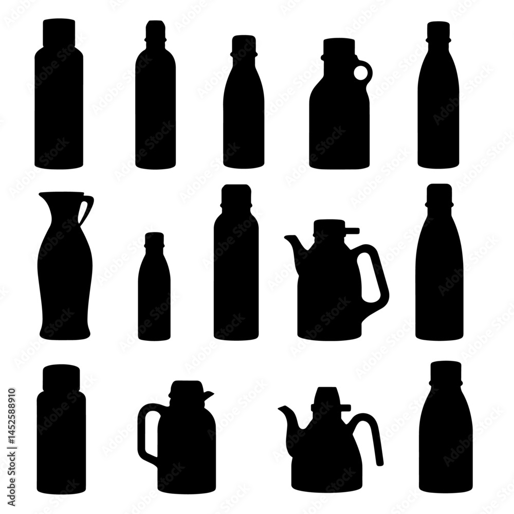 Set of different bottles Set of different bottles