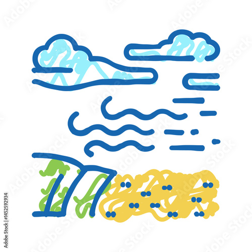 erosion climate icon doodle illustration
