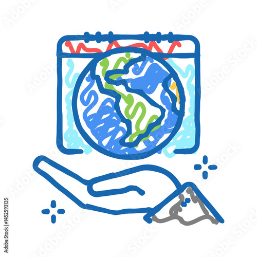 nature care day icon doodle illustration