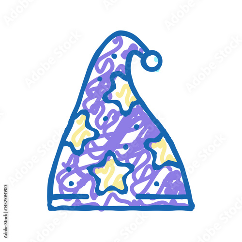 hat magic icon doodle illustration