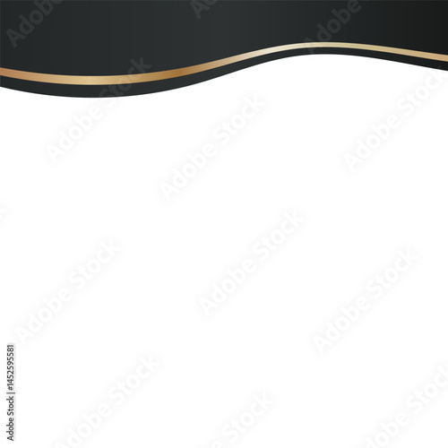 Header Gold Black Luxury Vector