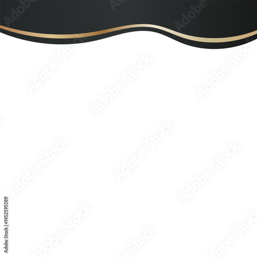 Header Gold Black Luxury Vector