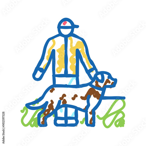 pet sitter icon doodle illustration