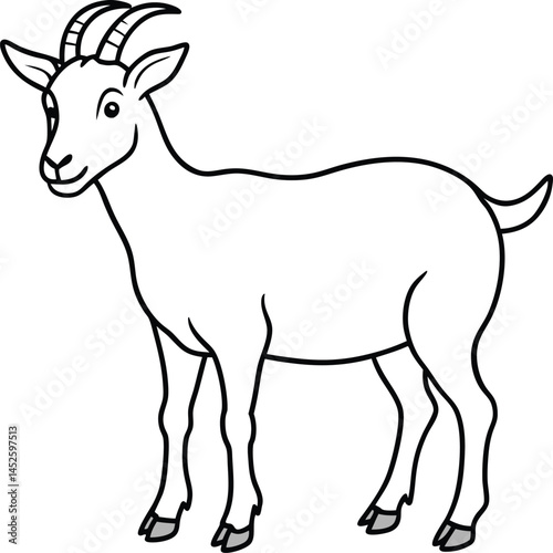 Goat vector silhouette illustration 3