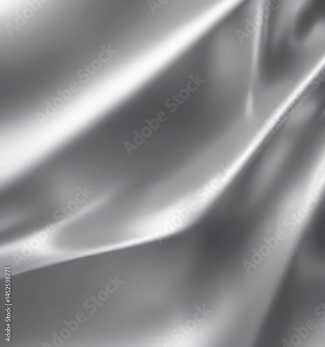 Smooth, reflective silver foil; abstract metallic shine,  metallic,  sleek surface,  contemporary