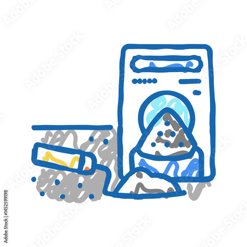 cement package icon doodle illustration