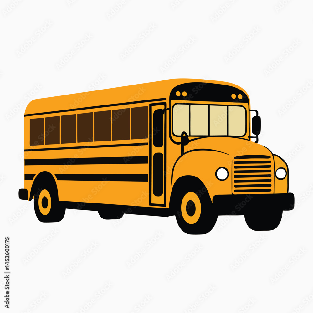 School Bus Isolated on White Background – Stock Image for Kids and Education Projects School Bus Isolated on White Background – Stock Image for Kids and Education Projects