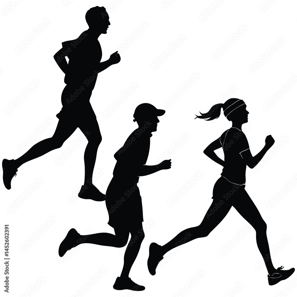 Fototapeta premium Silhouette of a man running