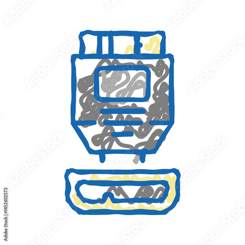 usb micro b icon doodle illustration