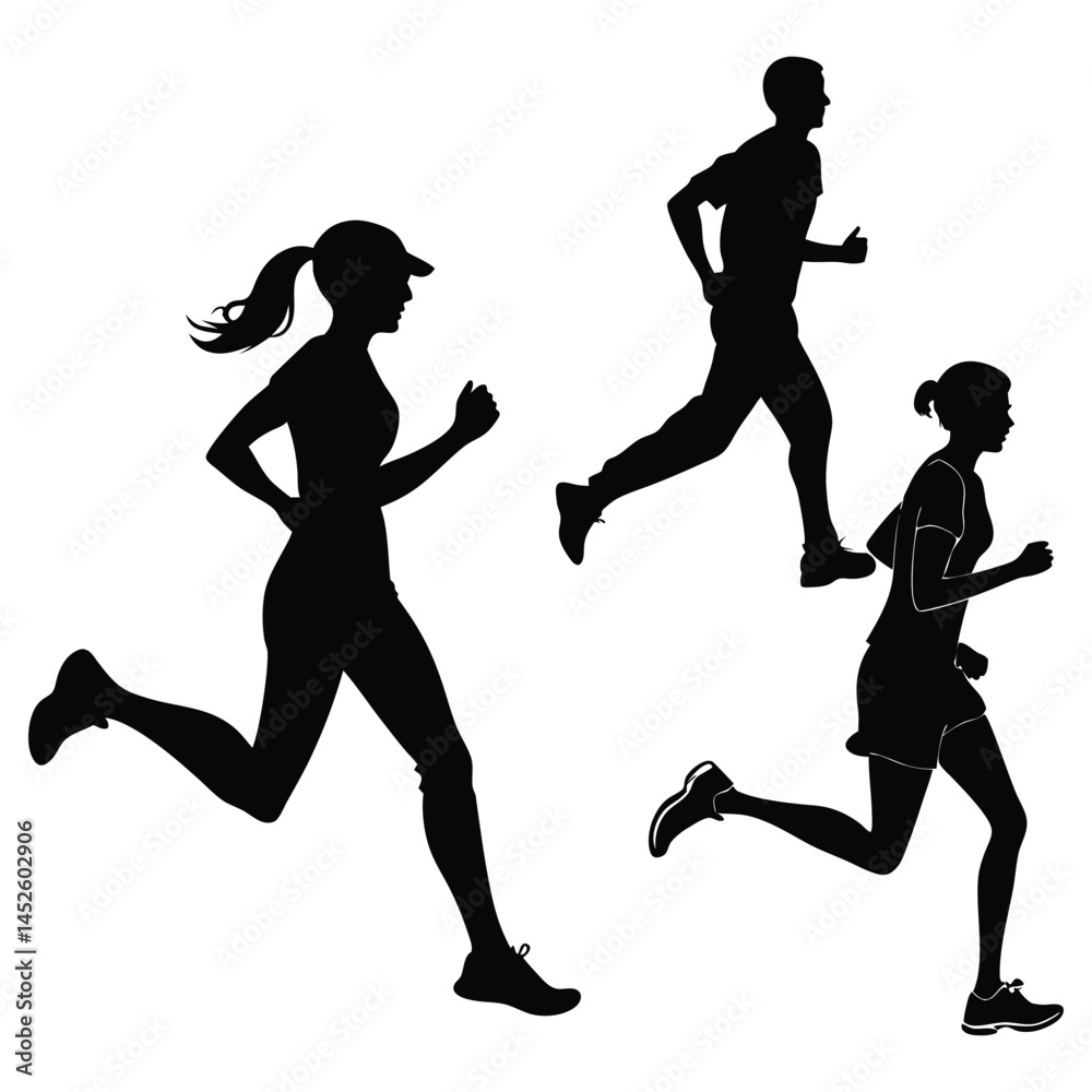 Fototapeta premium Silhouette of a man running