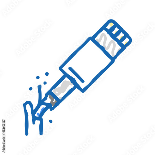 broken cable charger icon doodle illustration