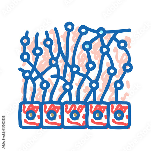 mesothelium health problem icon doodle illustration