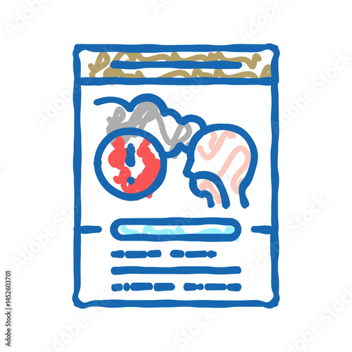 hazard asbestos icon doodle illustration
