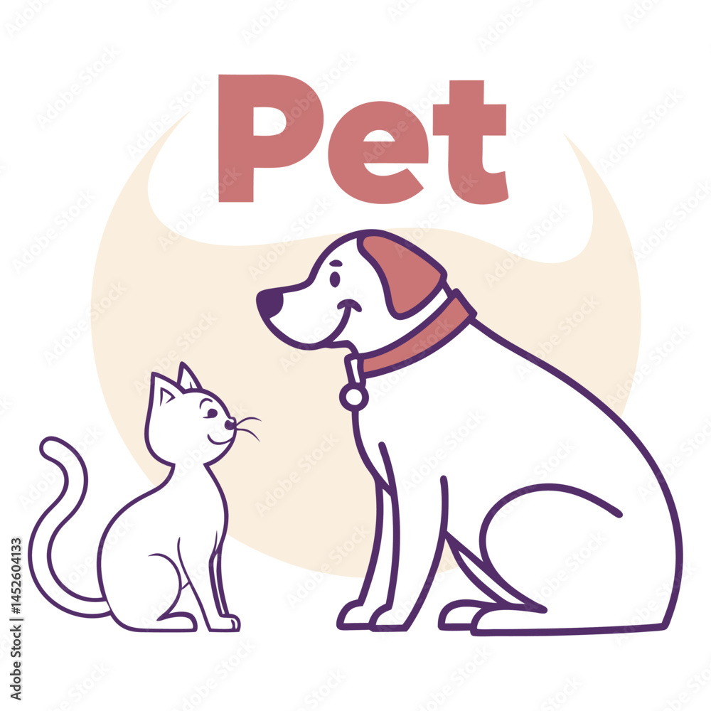 Obraz premium Cat and dog pet animal