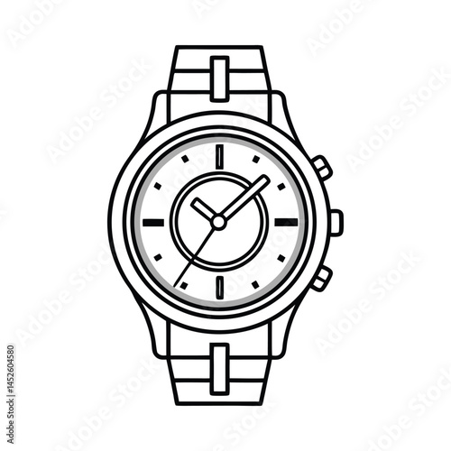 Minimalist Watch Showing Time – Stock Image for Productivity and Time Management Themes"