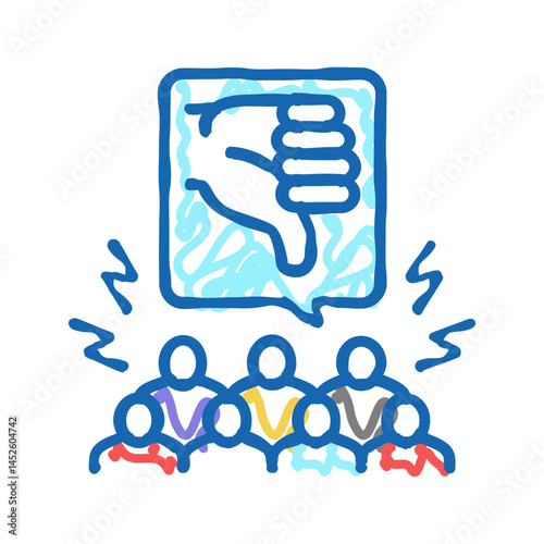 public shaming icon doodle illustration