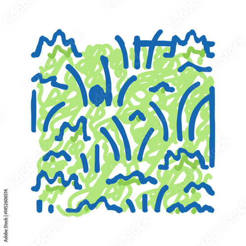 meadow park grass icon doodle illustration