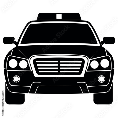 Law Enforcement Vehicle Silhouette Vector
