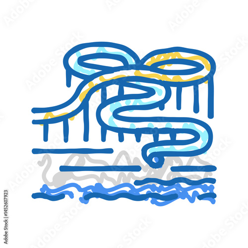 water slide icon doodle illustration