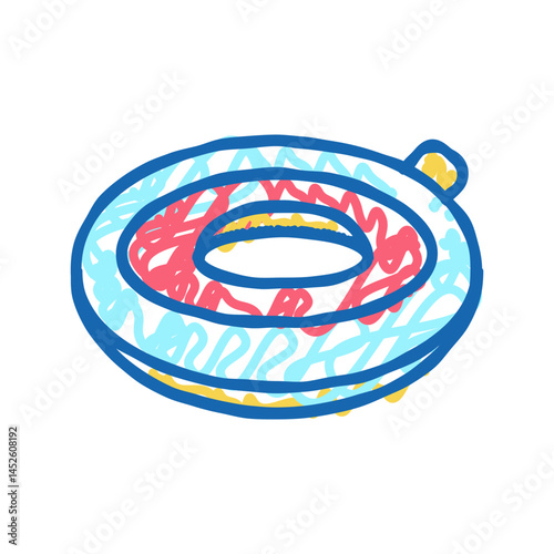 inflatable ring icon doodle illustration