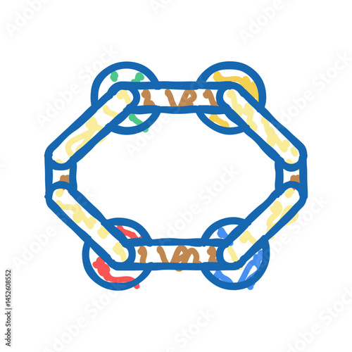 balance beam icon doodle illustration
