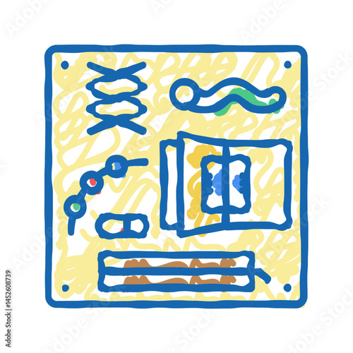 busy board icon doodle illustration