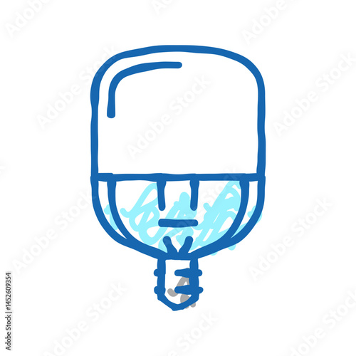 power light bulb icon doodle illustration