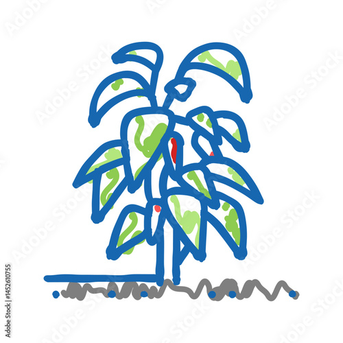 plant chili pepper icon doodle illustration