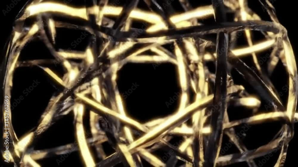 Complex, intricate sacred geometric patterns (like Metatron's Cube or Flower of Life) dynamically forming, rotating, and glowing with intense inner light (gold/platinum) on black.