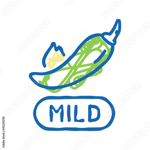 spicy level mild icon doodle illustration