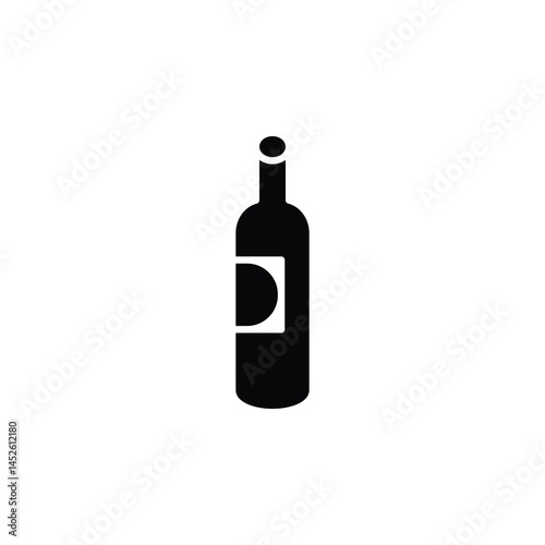 Modern bottle icon in outline style, suitable for beverages, packaging, branding, or drink labels.