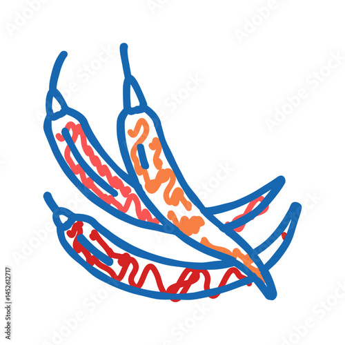 cayenne pepper icon doodle illustration