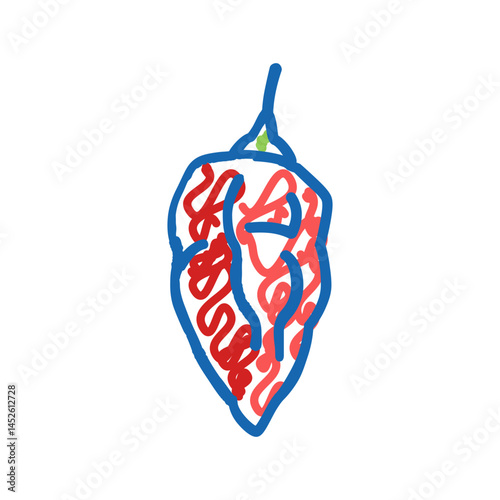 ghost pepper icon doodle illustration