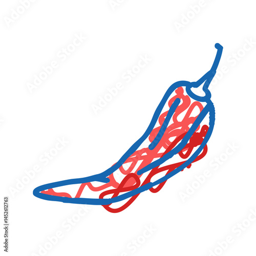 chili pepper icon doodle illustration
