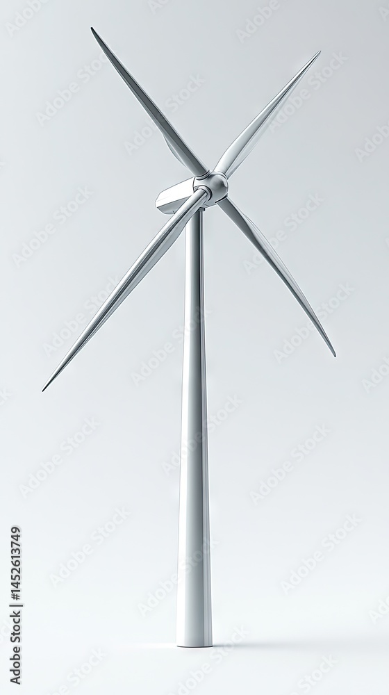 A wind turbine stands tall, its blades reaching for the sky. Clean, energy harnessing A wind turbine stands tall, its blades reaching for the sky. Clean, energy harnessing