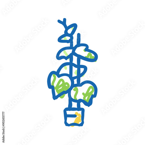 plant cucumber icon doodle illustration