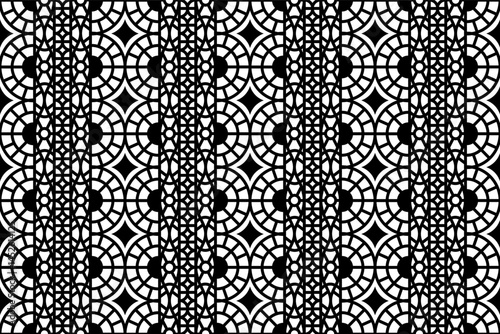Abstract seamless intricate lace pattern. Black and white repeatable luxury, elegant pattern design.