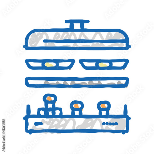 raclette fondue icon doodle illustration