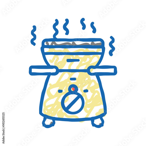 warmer fondue icon doodle illustration