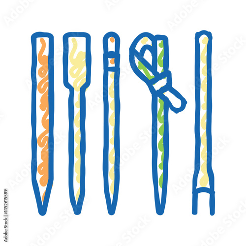 bamboo skewers icon doodle illustration